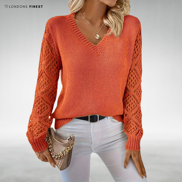 Ximena™ Knitted V-Neck Comfort Sweater