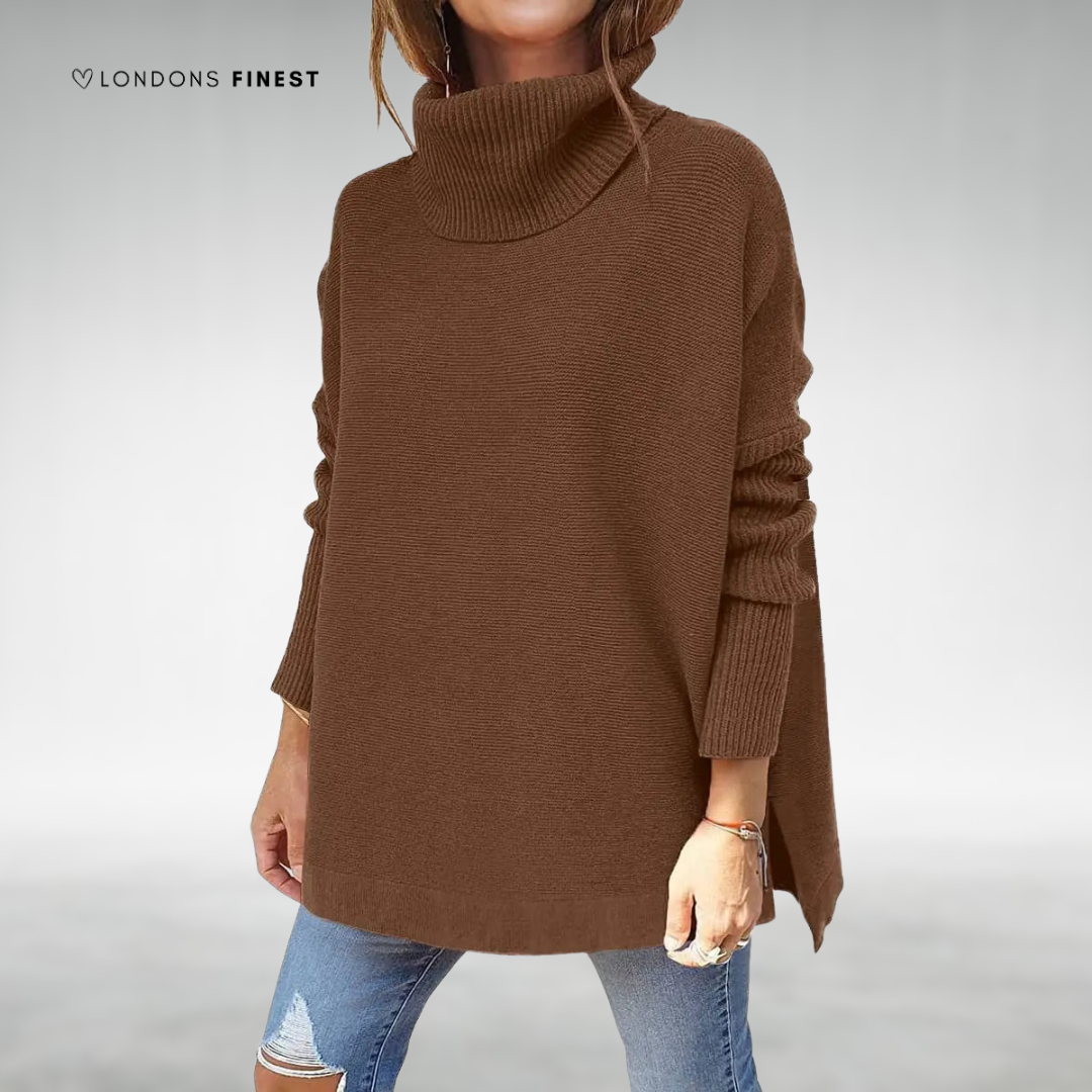 Mia™ Women's Oversized Turtleneck Sweater