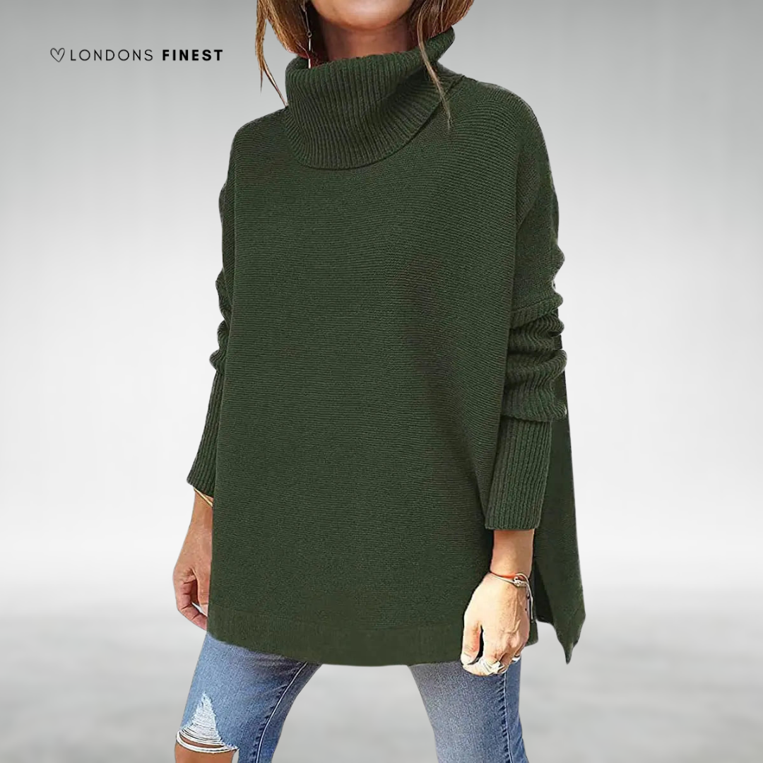 Mia™ Women's Oversized Turtleneck Sweater