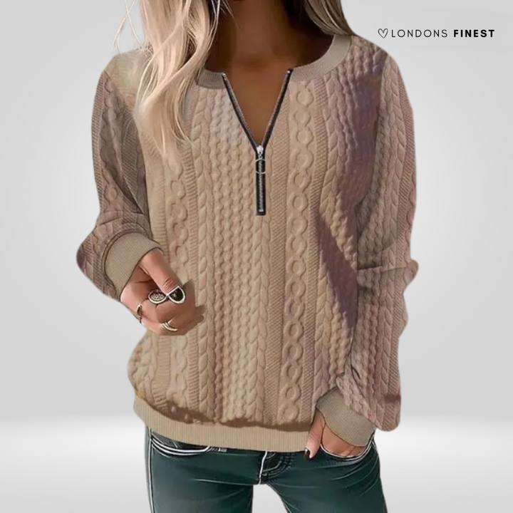 Nia™ Stylish Zipper Sweater