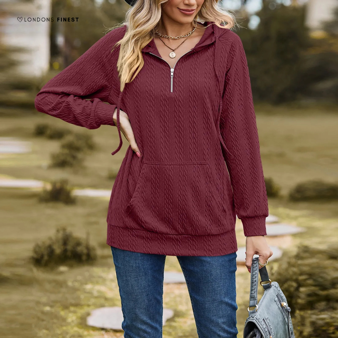 Lenora™ Comfy Half-Zip Hoodie