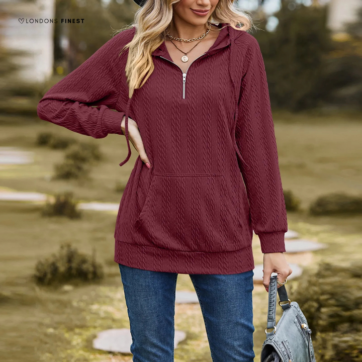 Lenora™ Comfy Half-Zip Hoodie